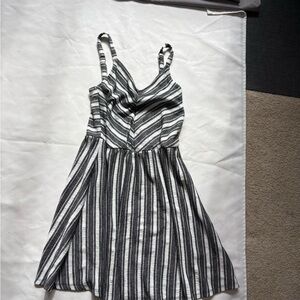 Universal Thread Striped Mini Dress in Black and White